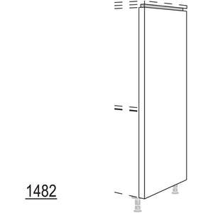 Nobilia Abschluss-Frontwange fuer Highboards mit waagerechter NHWF50-78 44981