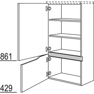 nobilia Abschluss-Midischrank Curve NBM2TAC45-130 67724