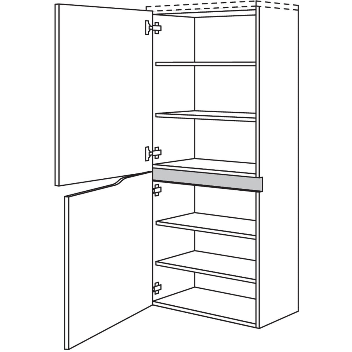 nobilia Abschluss-Midischrank Curve NBMAC45-158 67768