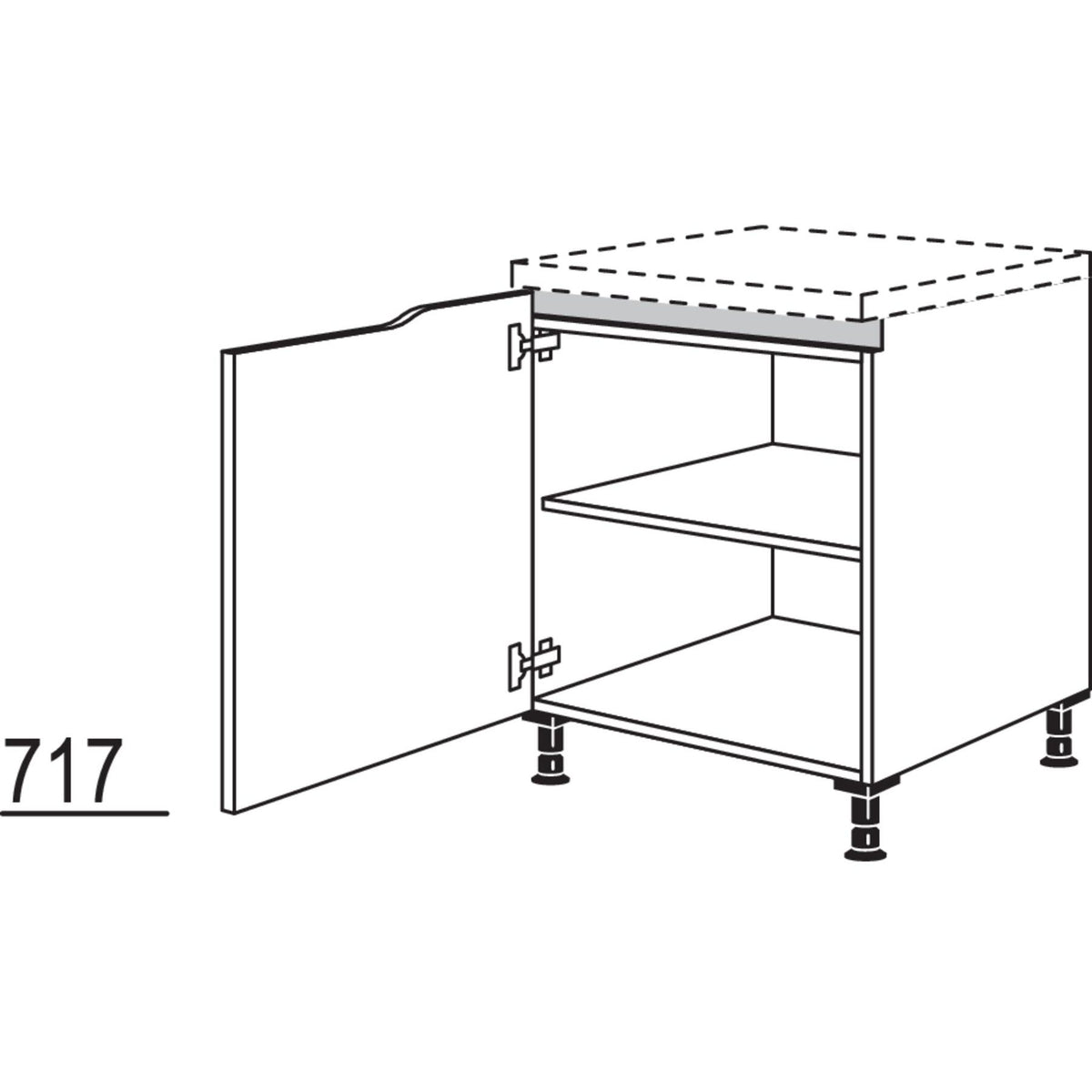 Nobilia Abschluss-Unterschrank Curve NUAC60 52031