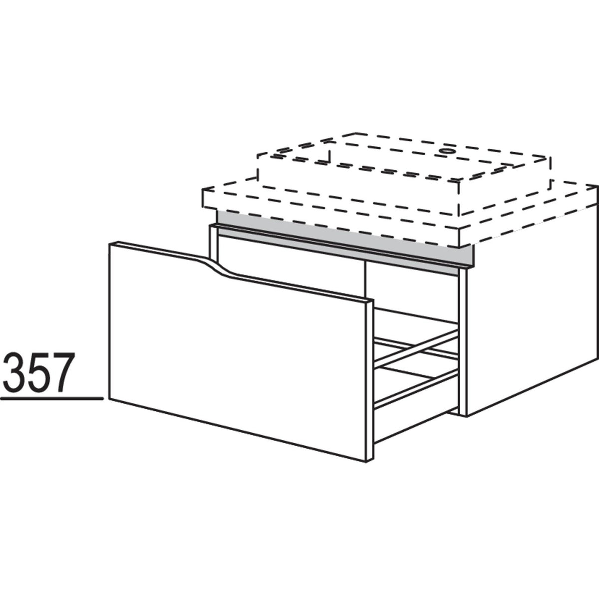 nobilia Abschluss-Waschtischschrank Curve NBWAAC45-36 67328