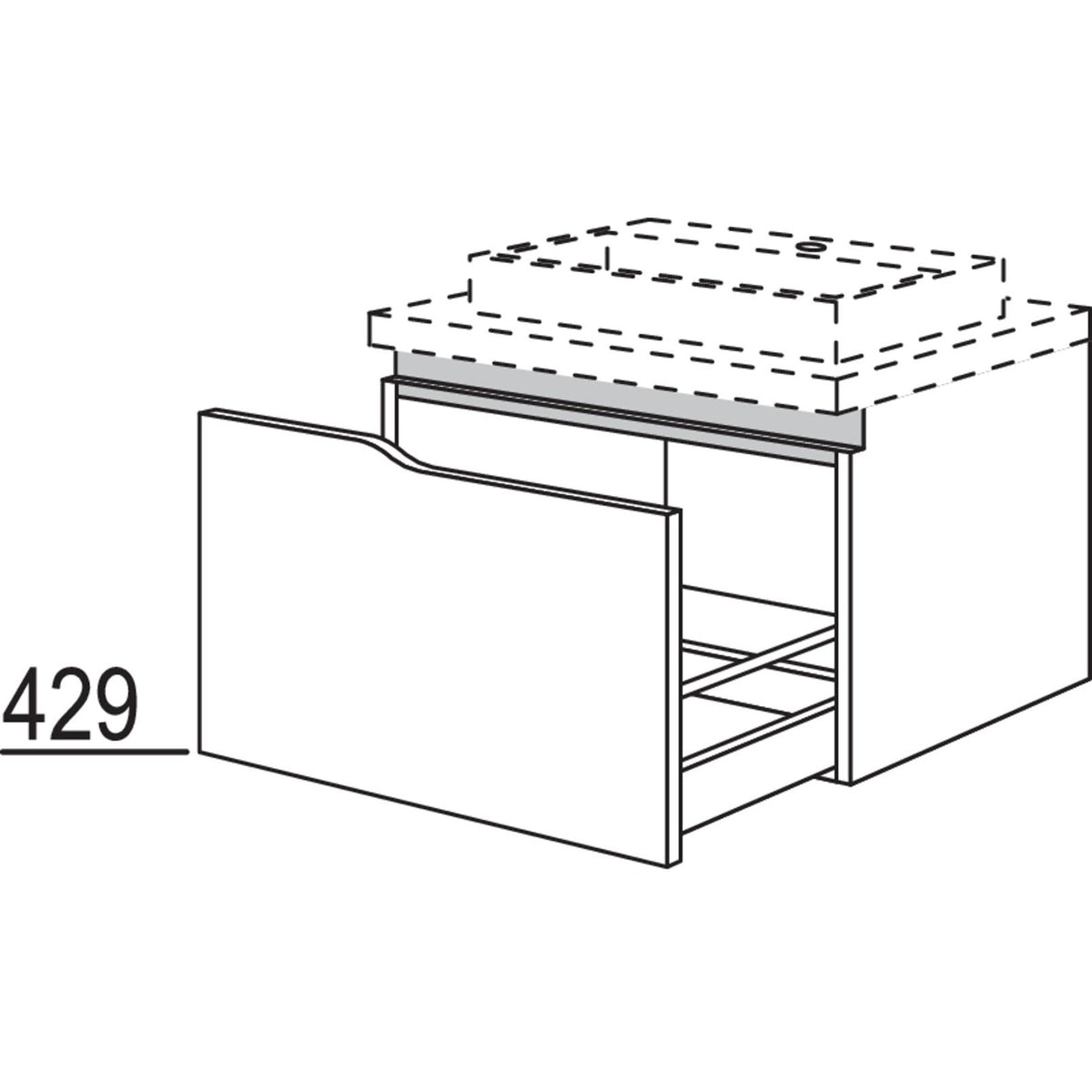 nobilia Abschluss-Waschtischschrank Curve NBWAAC90-43 67430