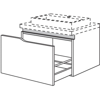 nobilia Abschluss-Waschtischschrank Curve NBWAAC90-43 90 cm - Easytouch | 945