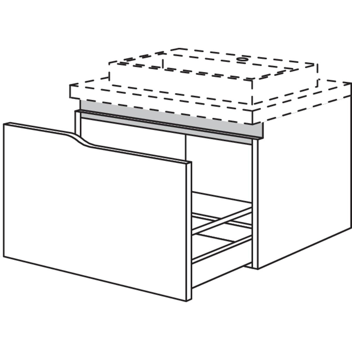 nobilia Abschluss-Waschtischschrank Curve NBWAAC60-43 67429