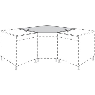 nobilia worktop APSLN Slim Line, 135° corner, for diagonal base cabinets APSLNE80 80 cm - Sand textured | 245