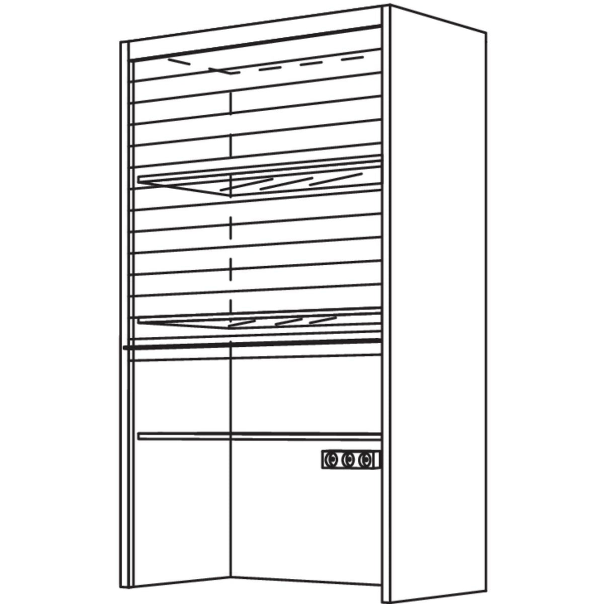 Nobilia Aufsatzschrank Glas-Jalousie AJG50-1 32250