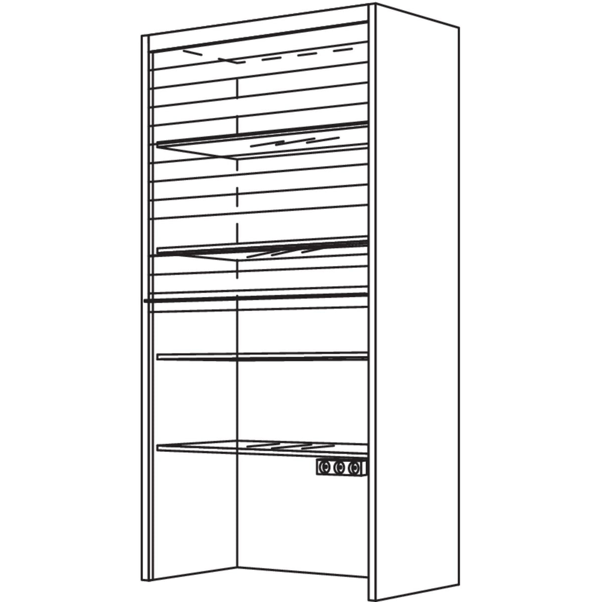 Nobilia Aufsatzschrank Glas-Jalousie AJG60-3 53270