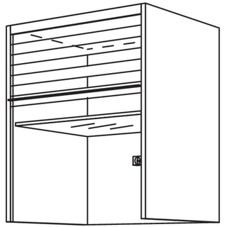 nobilia Aufsatzschrank Glas-Jalousie AJG60-75 - Klarglas | 01