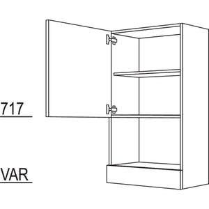 Nobilia Aufsatzschrank fuer Mikrowellengeraete AM60-1 30171