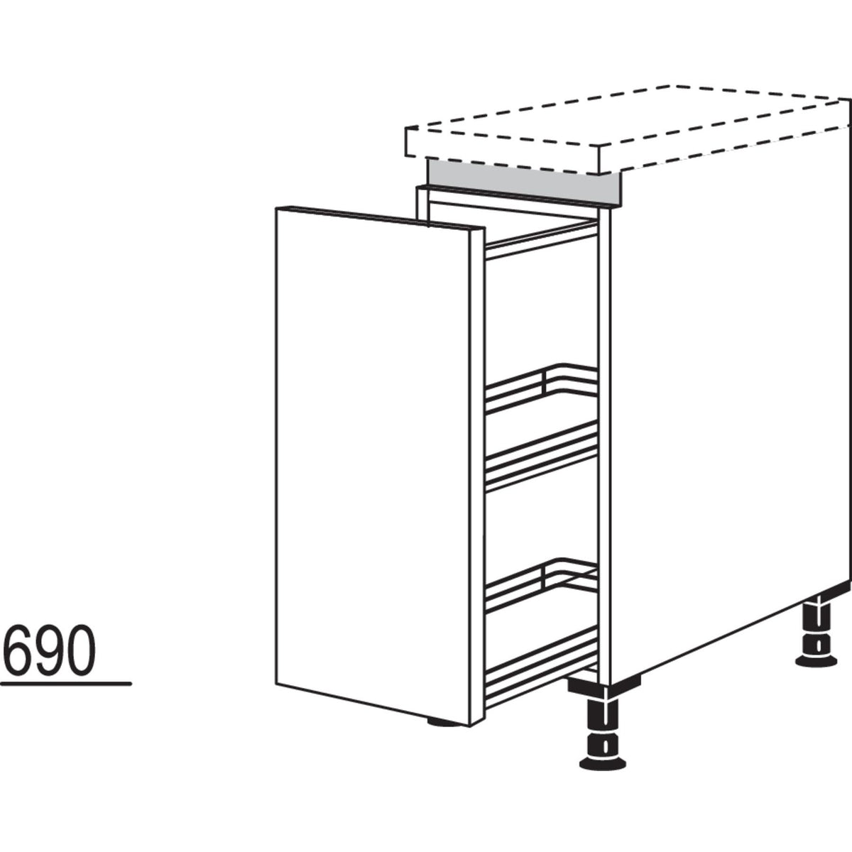 Nobilia Auszugschrank NUAM20 50020