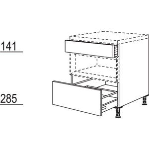 Nobilia Auszugschrank fuer Regaleinsatz Case USAC30 22105