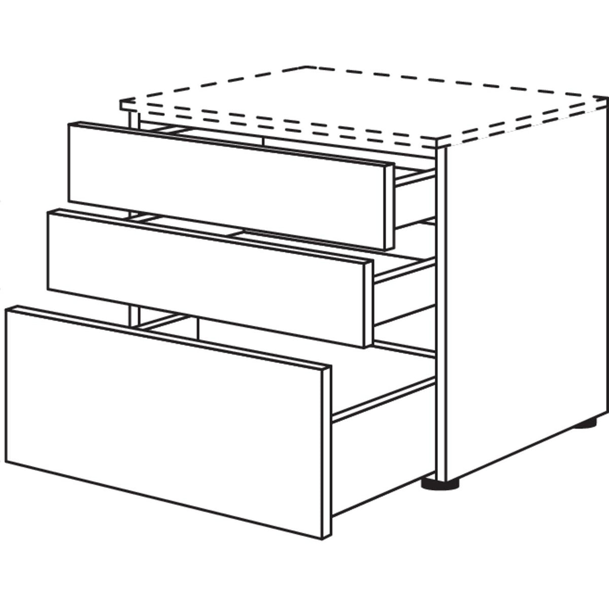 nobilia Auszugschrank in Echtholz- Furnier U2SAEF60-58 38034