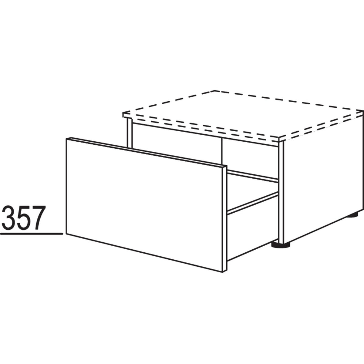 nobilia Auszugschrank in Echtholz- Furnier UAEF120-36 30534