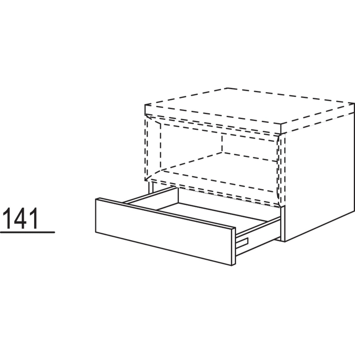 Nobilia Badezimmer- Schubkastenschrank fuer Regaleinsatz Case BUSC100-43 2573