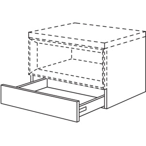 Nobilia Badezimmer- Schubkastenschrank fuer Regaleinsatz Case BUSC30-43 2566