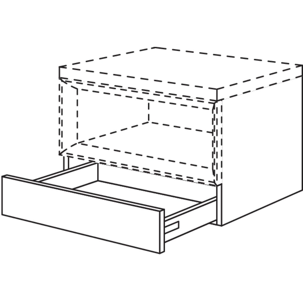 Nobilia Badezimmer- Schubkastenschrank fuer Regaleinsatz Case BUSC50-43 2569