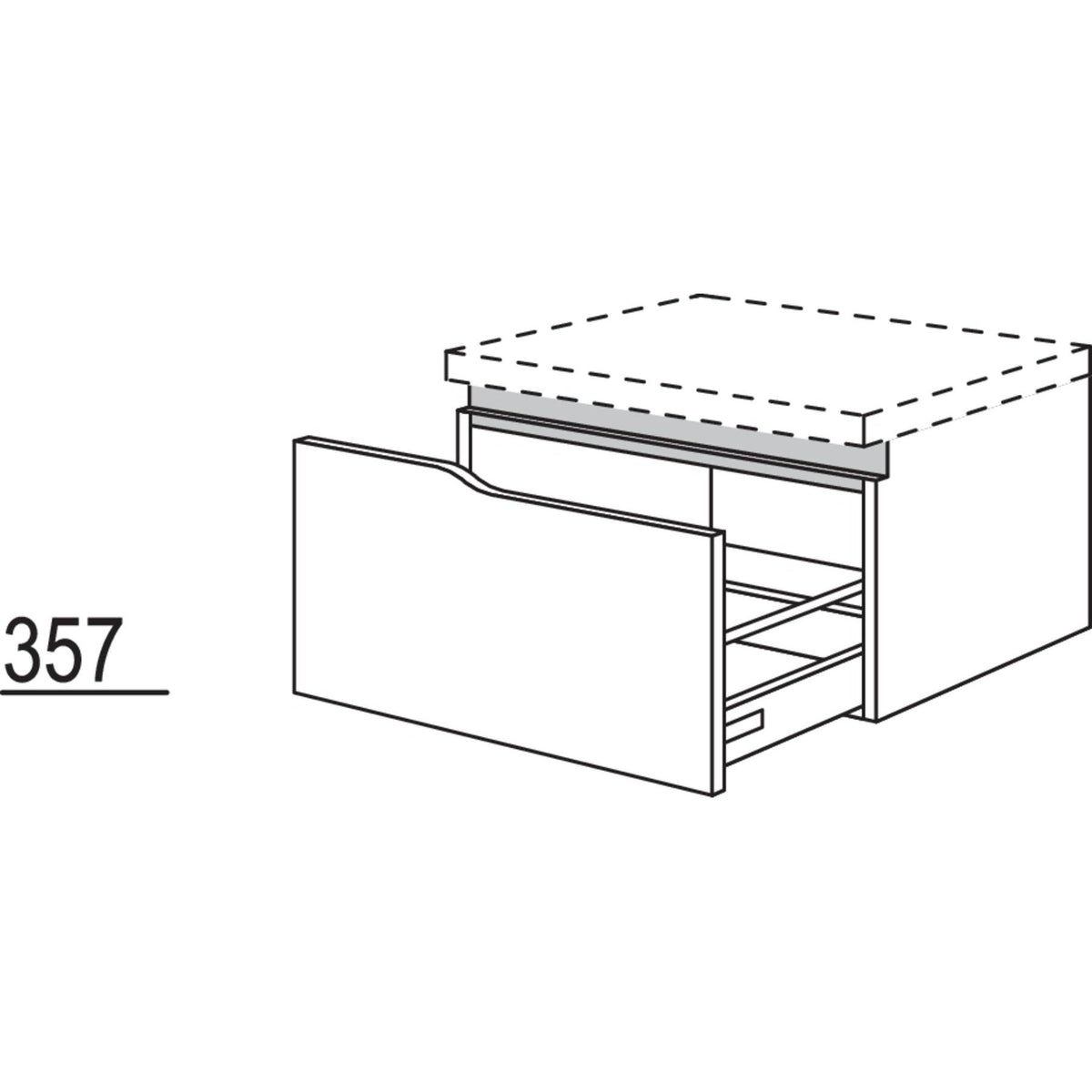 Nobilia Badezimmer-Abschluss- Auszugschrank Curve NBUAAC90-36 67363
