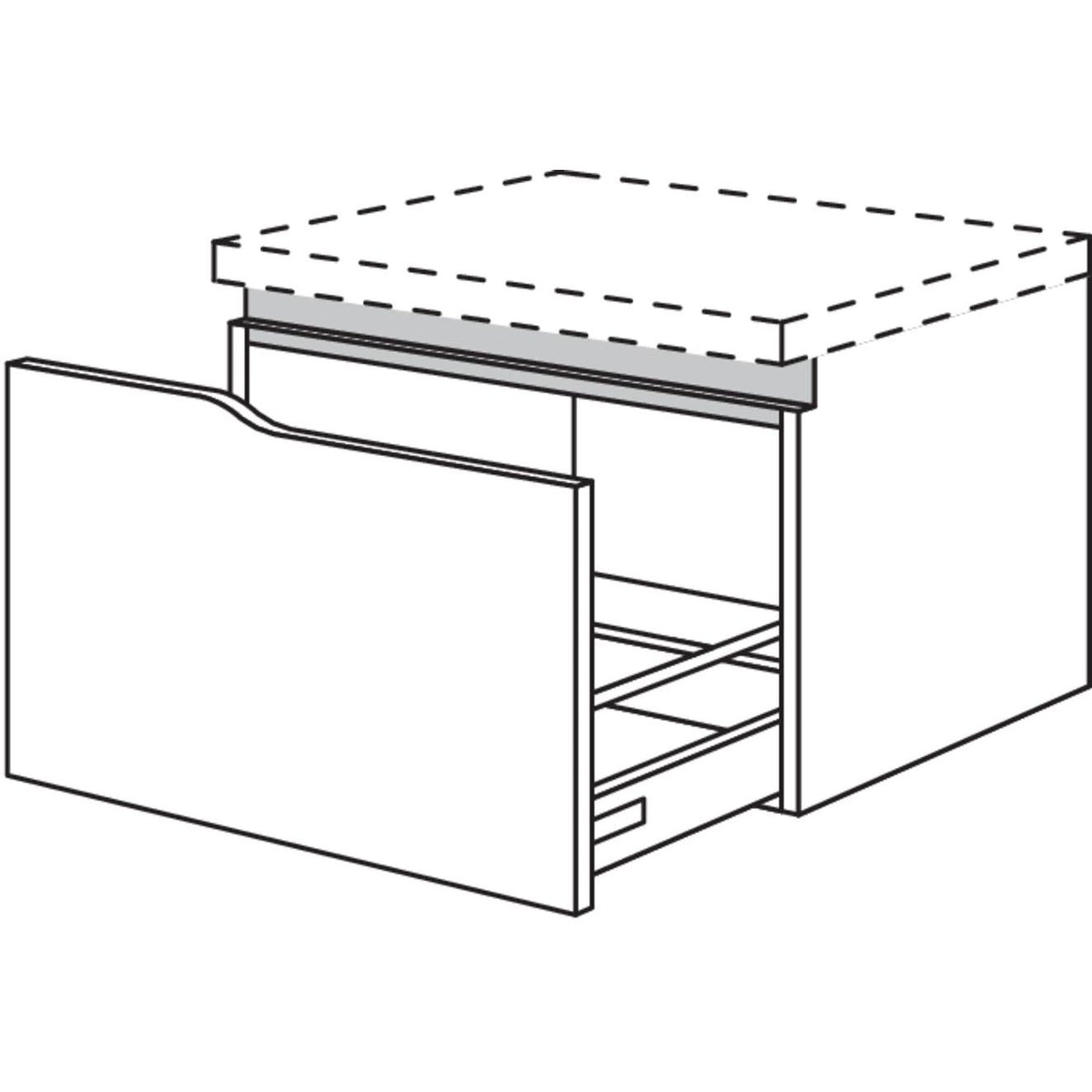Nobilia Badezimmer-Abschluss- Auszugschrank Curve NBUAAC60-43 67464