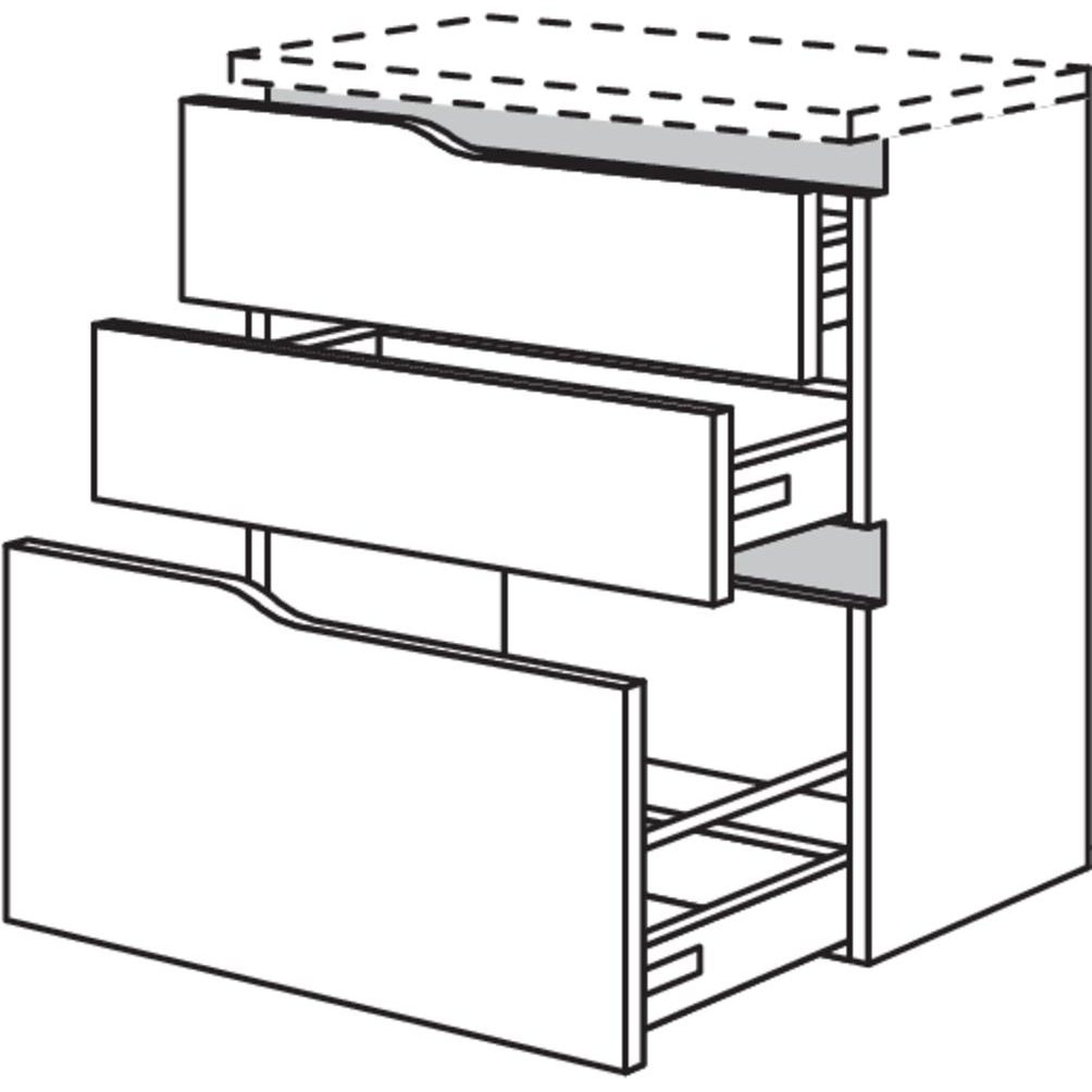 Nobilia Badezimmer-Abschluss- Sideboard Curve NBS2SAAC60-72 67467