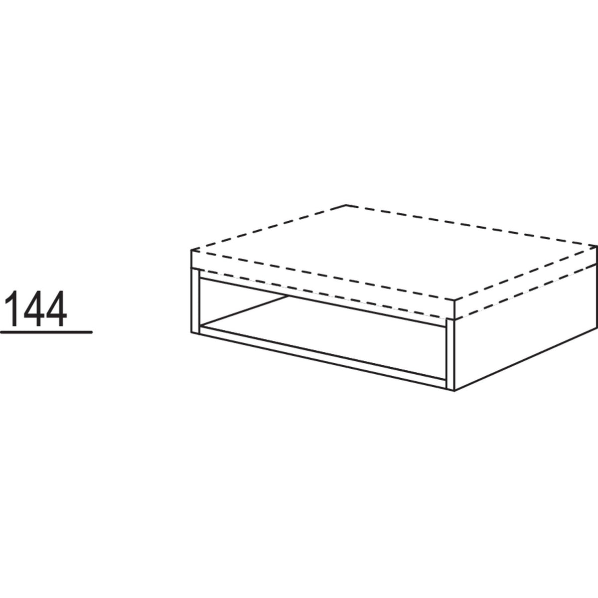 Nobilia Badezimmer-Aufsatzregal BURMA60-14 2194