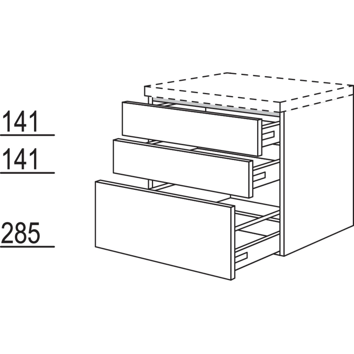 Nobilia Badezimmer-Auszugschrank BU2SA60-58 2825