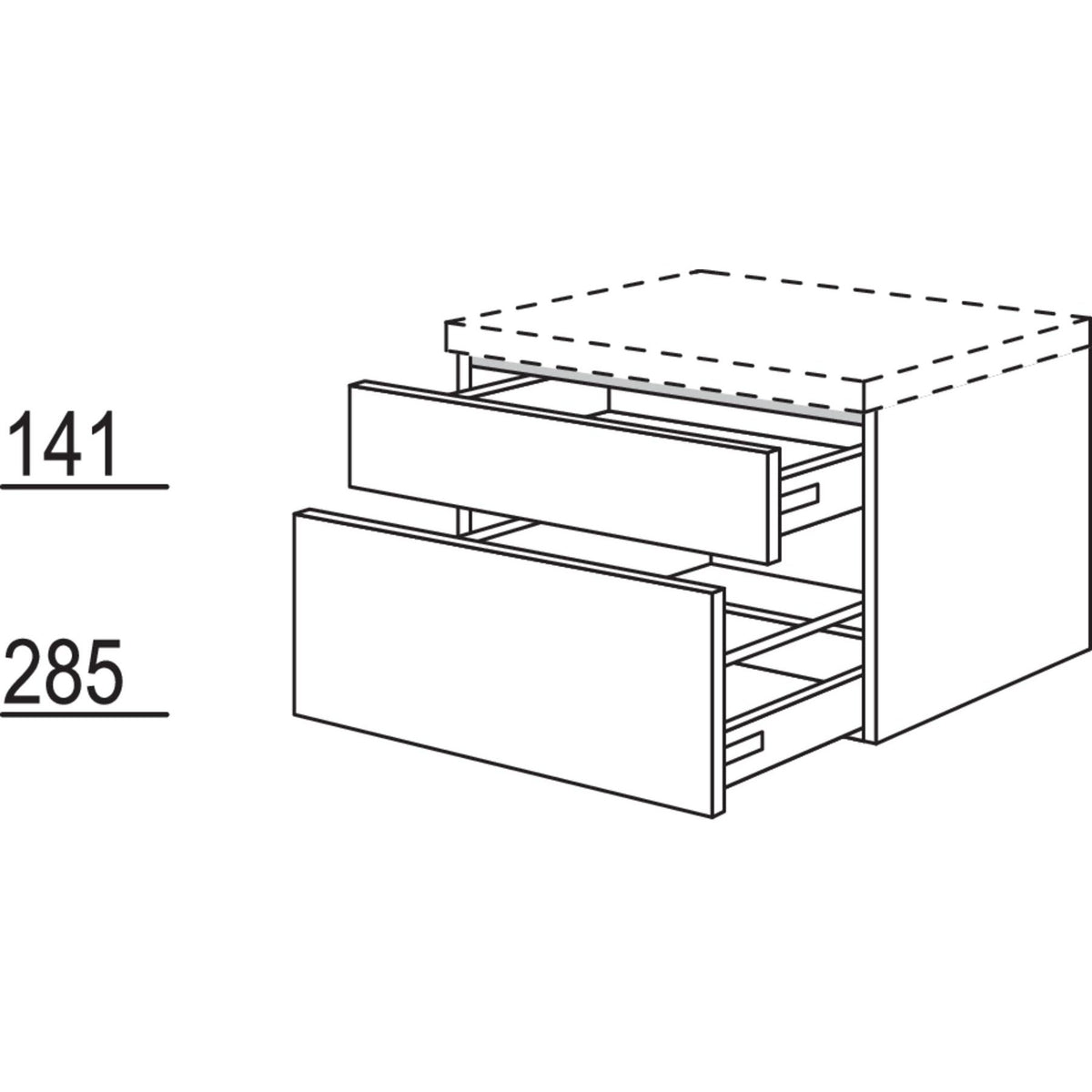 Nobilia Badezimmer-Auszugschrank BUSA60-43 2455