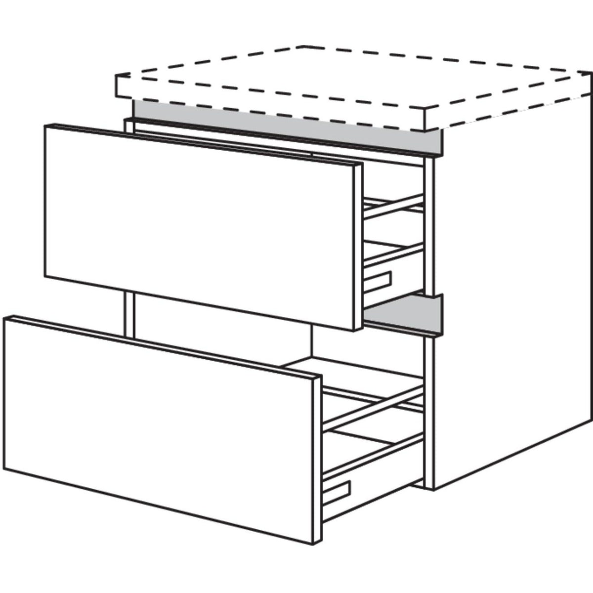 Nobilia Badezimmer-Auszugschrank NBU2A80-63 67626