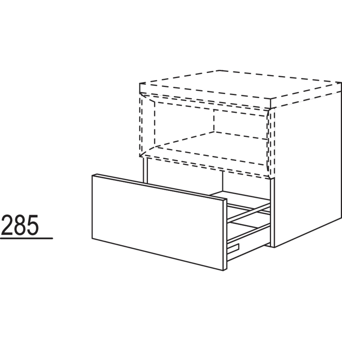 Nobilia Badezimmer-Auszugschrank fuer Regaleinsatz Case BUACO45-58 2507