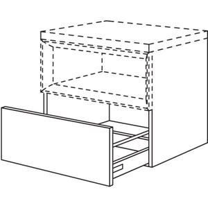 Nobilia Badezimmer-Auszugschrank fuer Regaleinsatz Case BUACO90-58 2511
