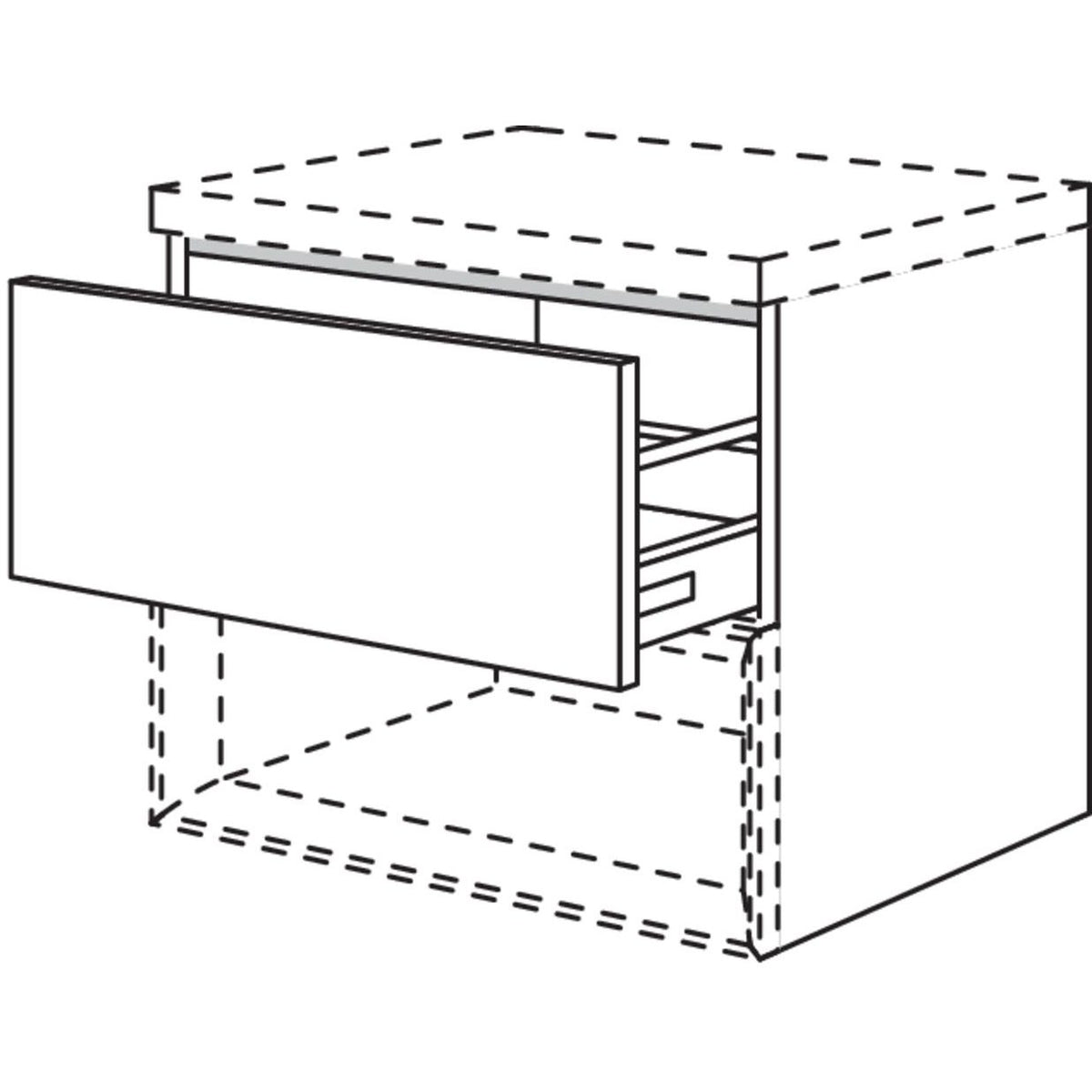 Nobilia Badezimmer-Auszugschrank fuer Regaleinsatz Case BUACU100-58 2540
