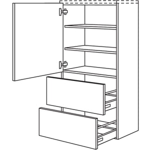Nobilia Badezimmer-Midischrank BM2A30-130 2990