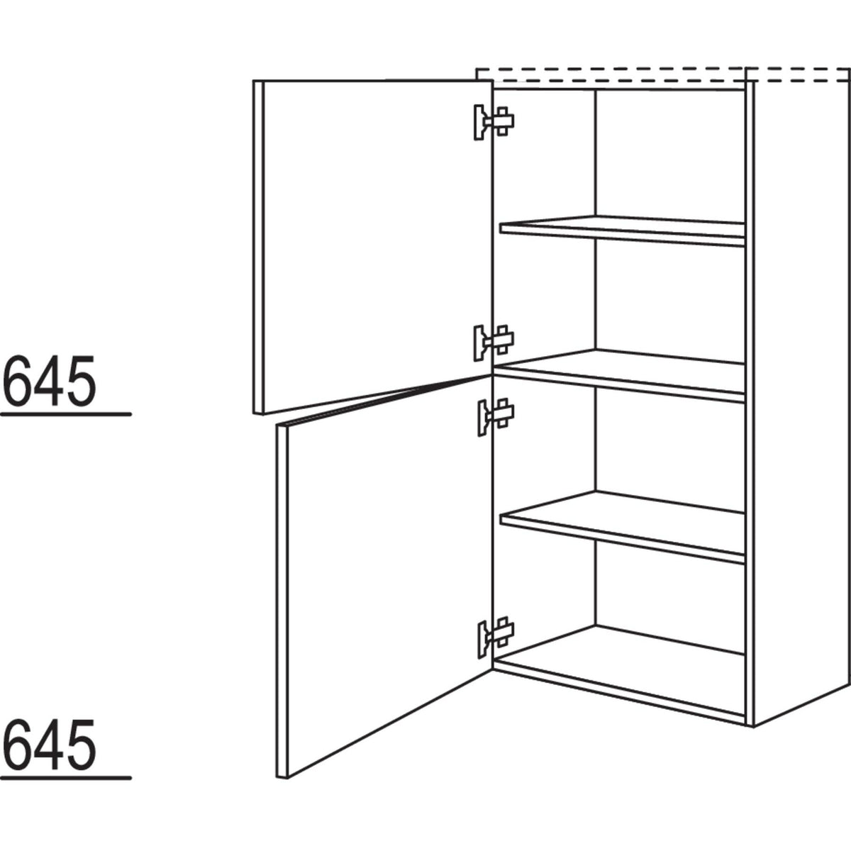 Nobilia Badezimmer-Midischrank BM2TM45-130 2968