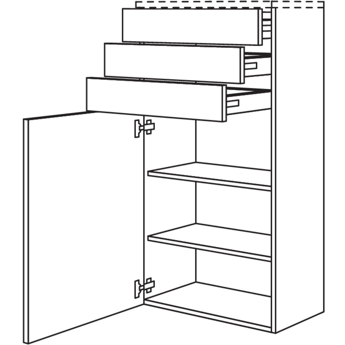 Nobilia Badezimmer-Midischrank BM3S60-130 2579