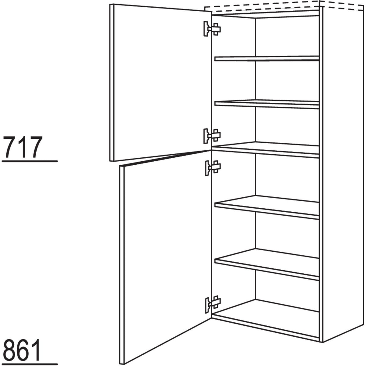 Nobilia Badezimmer-Midischrank BM60-158 2966