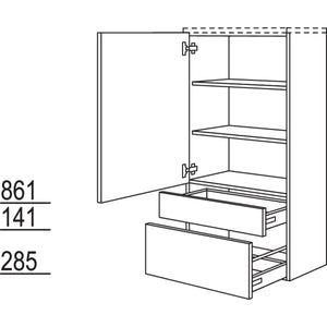 Nobilia Badezimmer-Midischrank BMSA30-130 2980
