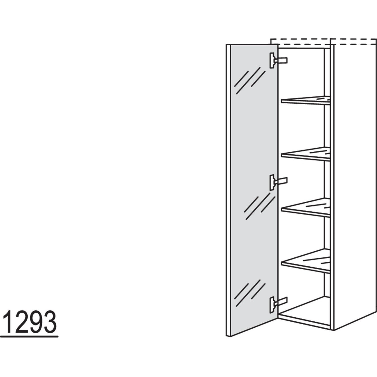 Nobilia Badezimmer-Midischrank BMSP30-130 2985