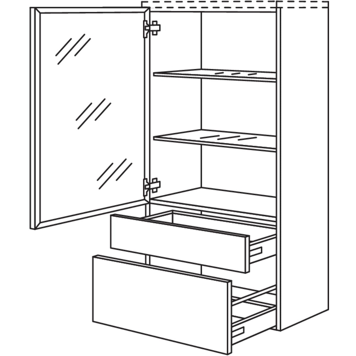 Nobilia Badezimmer-Midischrank Flat BMGFSA30-130 2986
