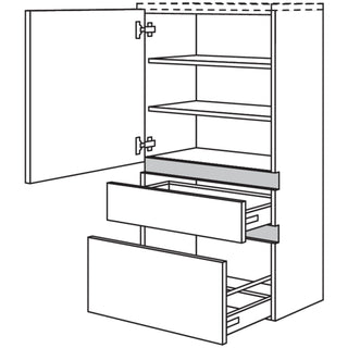 nobilia Midischrank NBMSA60-125 60 cm - Structura | 382