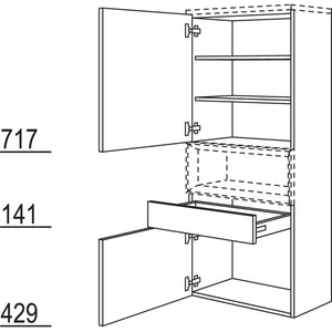 Nobilia Badezimmer-Midischrank fuer Regaleinsatz Case BMSC40-158 2596