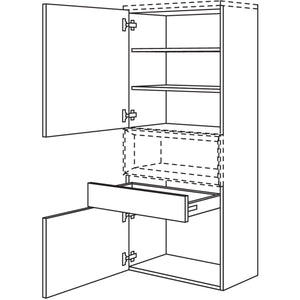 Nobilia Badezimmer-Midischrank fuer Regaleinsatz Case BMSC60-158 2599