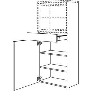 Nobilia Badezimmer-Midischrank fuer Regaleinsatz Case BMSDC45-158 2939