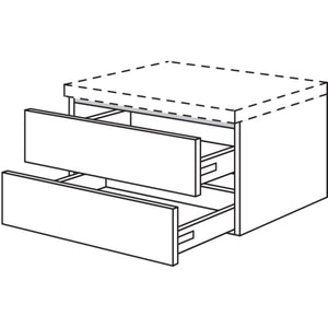 Nobilia Badezimmer-Schubkastenschrank BU2S90-36 2797