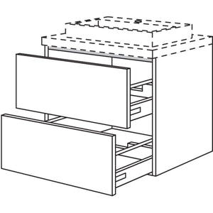 Nobilia Badezimmer-Waschtischschrank BW2A40-58 2882