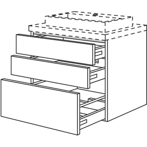 Nobilia Badezimmer-Waschtischschrank BW2SA45-58 2873