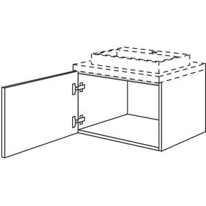 Nobilia Badezimmer-Waschtischschrank BW45-43 2414