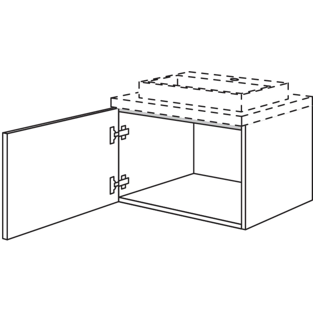 Nobilia Badezimmer-Waschtischschrank BW50-43 2415