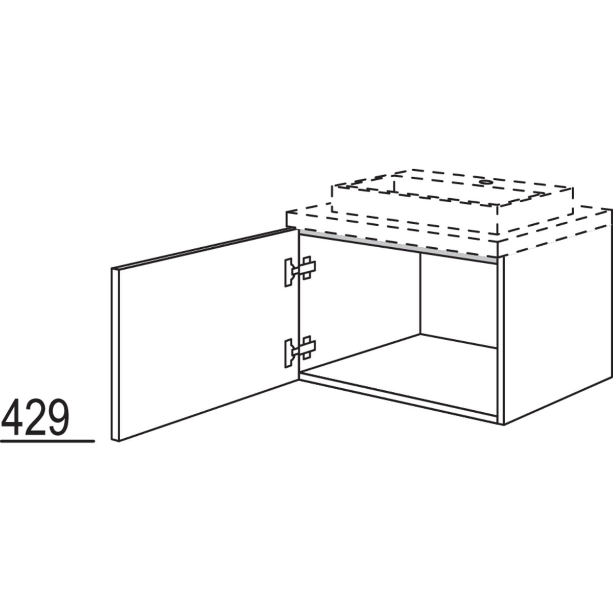 Nobilia Badezimmer-Waschtischschrank BW45-43 2414