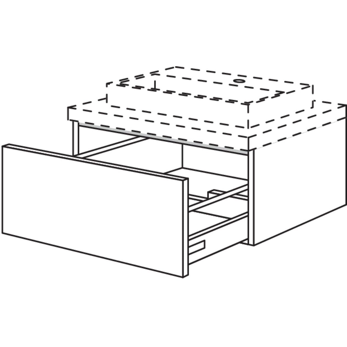 Nobilia Badezimmer-Waschtischschrank BWA45-29 2713