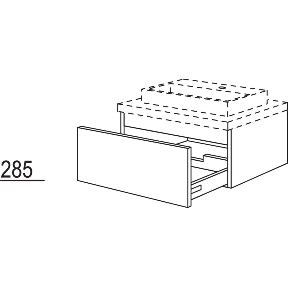 Nobilia Badezimmer-Waschtischschrank BWAS60-29 2315
