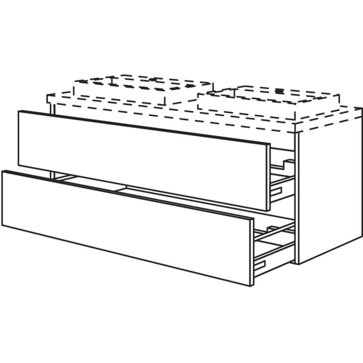 Nobilia Badezimmer-Waschtischschrank BWASA120-58 2839